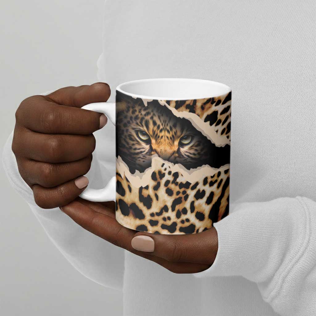 Africa Leopard Skin Pattern Ceramic Mug Version 02