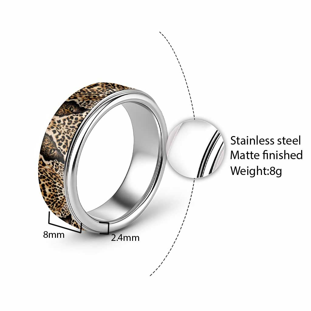 Afro Leopard Skin Pattern Classic Ring Version 02 - African Pride