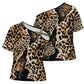 Africa Leopard Skin Pattern Cross Shoulder Shirt Version 02