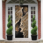 Africa Leopard Skin Pattern Door Cover Version 02