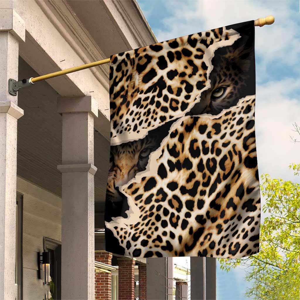 Afro Leopard Skin Pattern Garden Flag Version 02