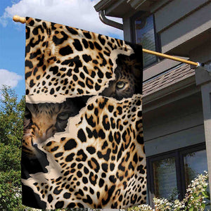 Afro Leopard Skin Pattern Garden Flag Version 02