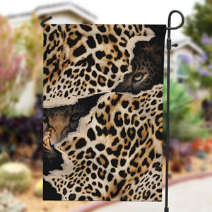 Afro Leopard Skin Pattern Garden Flag Version 02