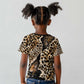 Afro Leopard Skin Pattern Kid T shirt Version 02