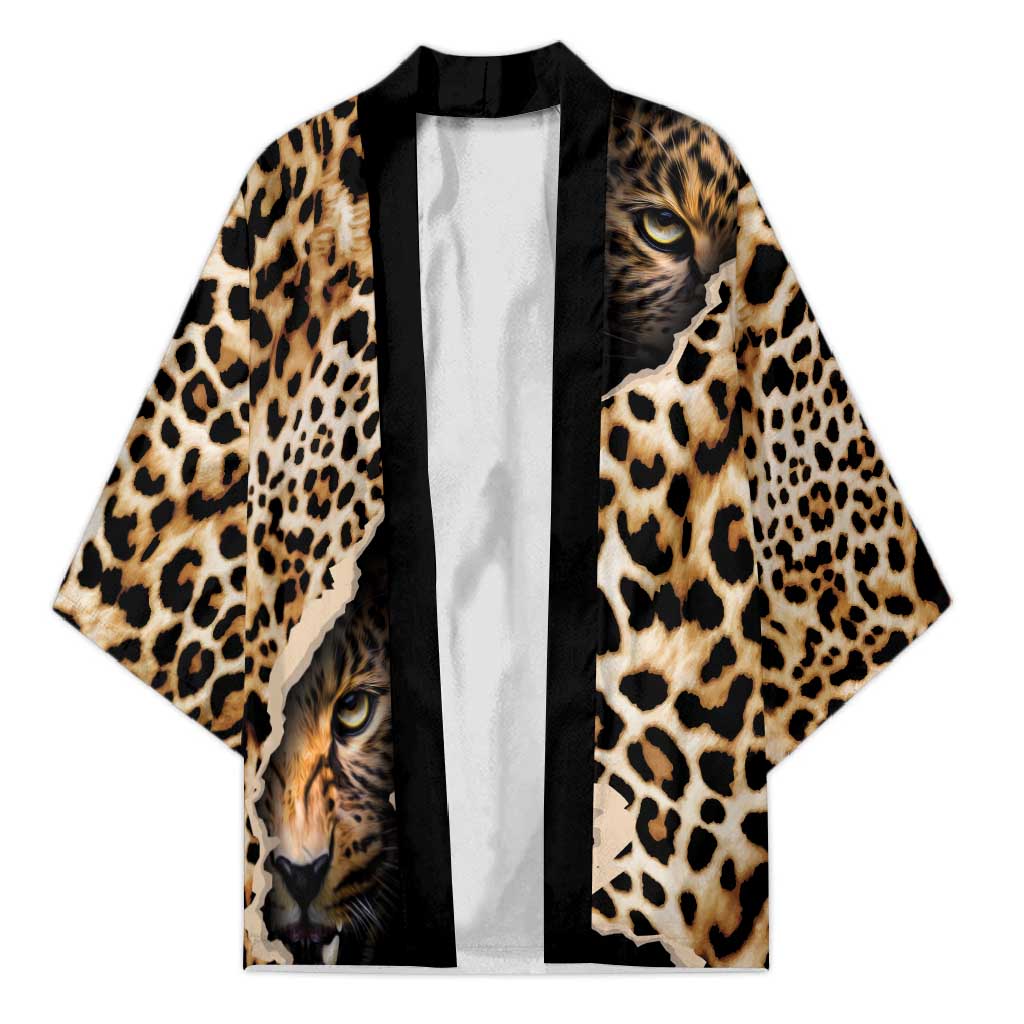 Africa Leopard Skin Pattern Kimono Version 02