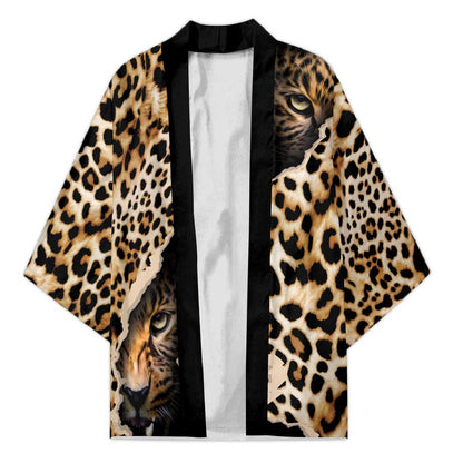 Africa Leopard Skin Pattern Kimono Version 02