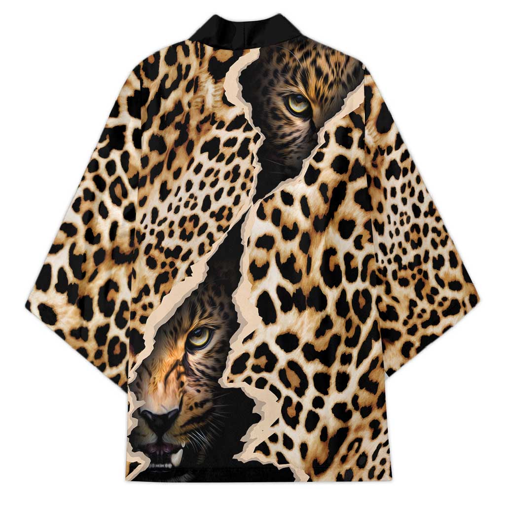 Africa Leopard Skin Pattern Kimono Version 02