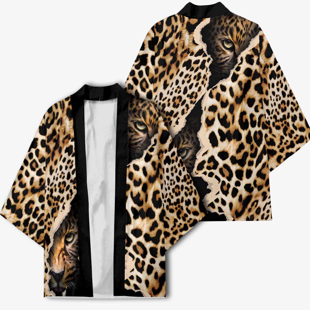 Africa Leopard Skin Pattern Kimono Version 02