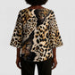 Africa Leopard Skin Pattern Kimono Sleeve Blouse Version 02