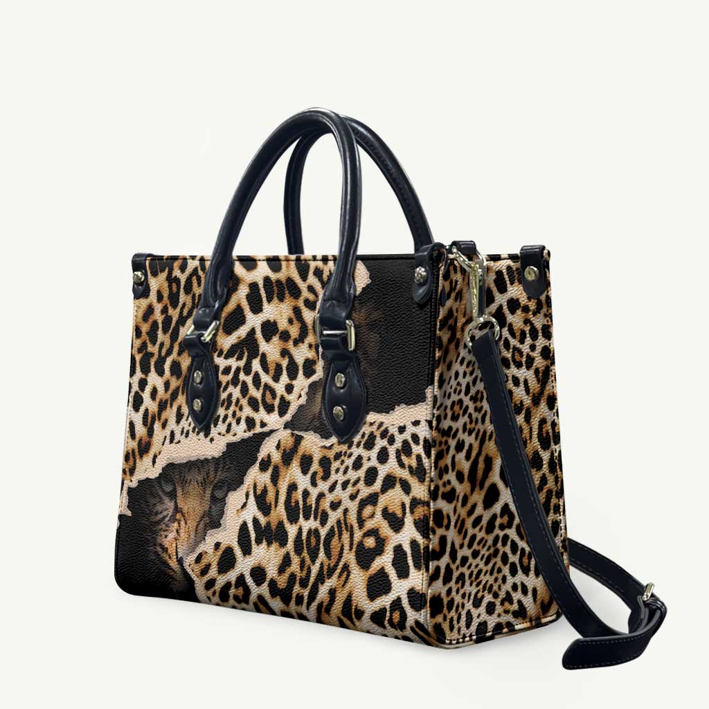 Africa Leopard Skin Pattern Leather Bag Version 02