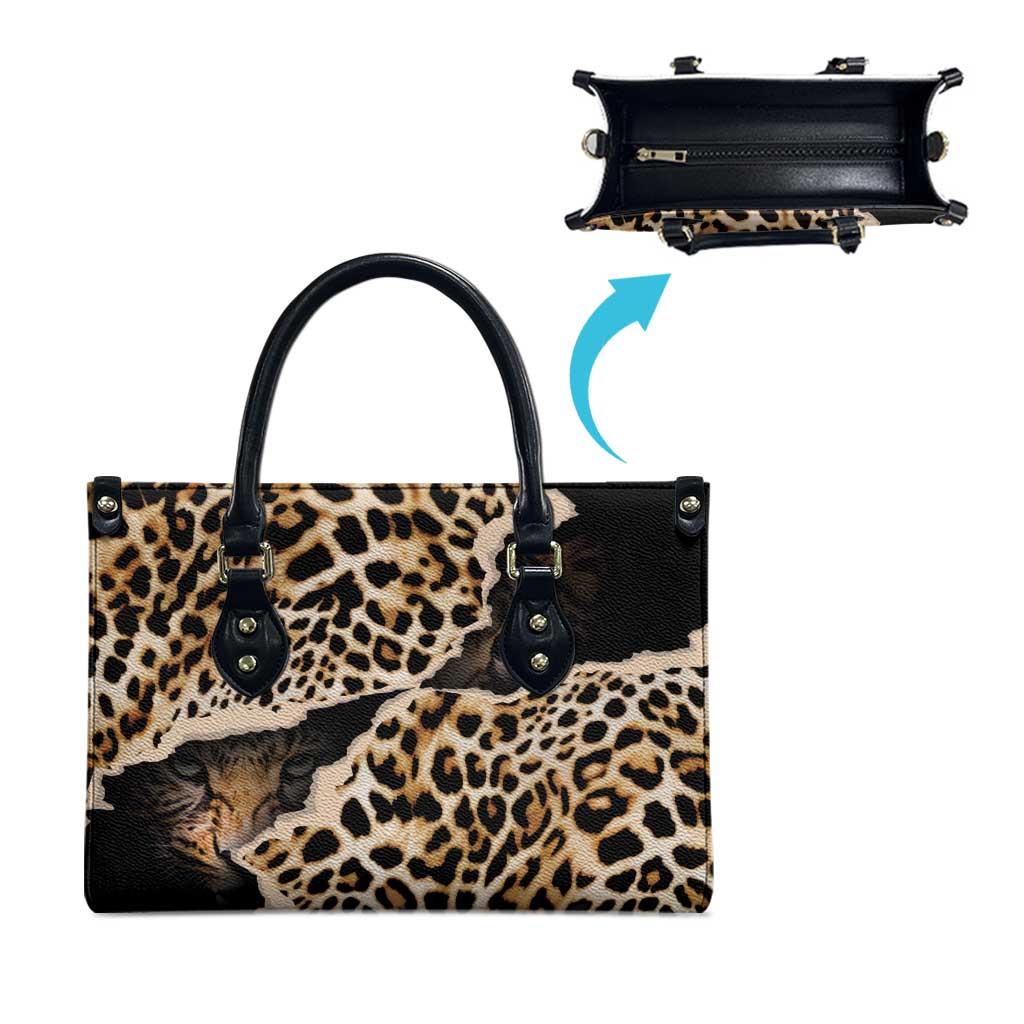 Africa Leopard Skin Pattern Leather Bag Version 02