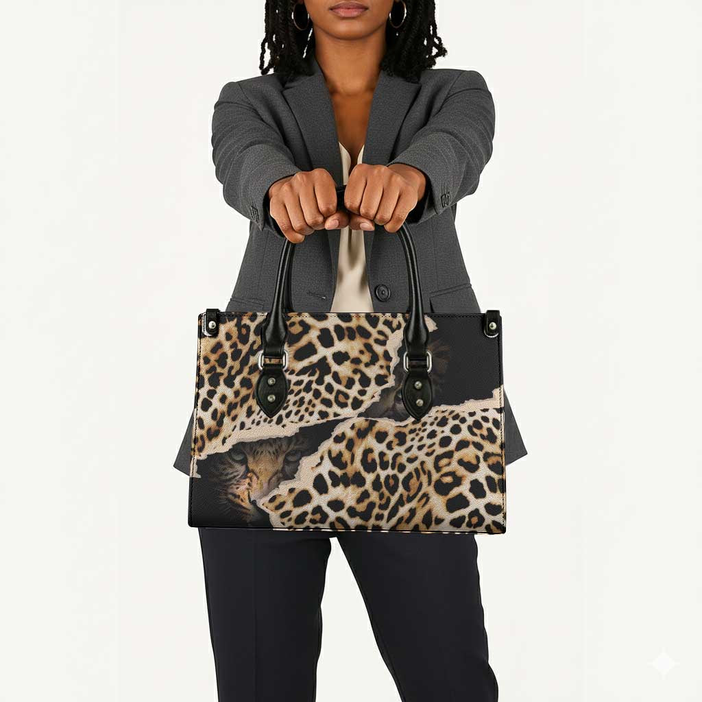 Africa Leopard Skin Pattern Leather Bag Version 02