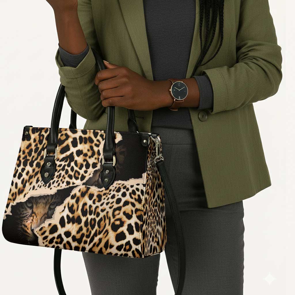 Africa Leopard Skin Pattern Leather Bag Version 02
