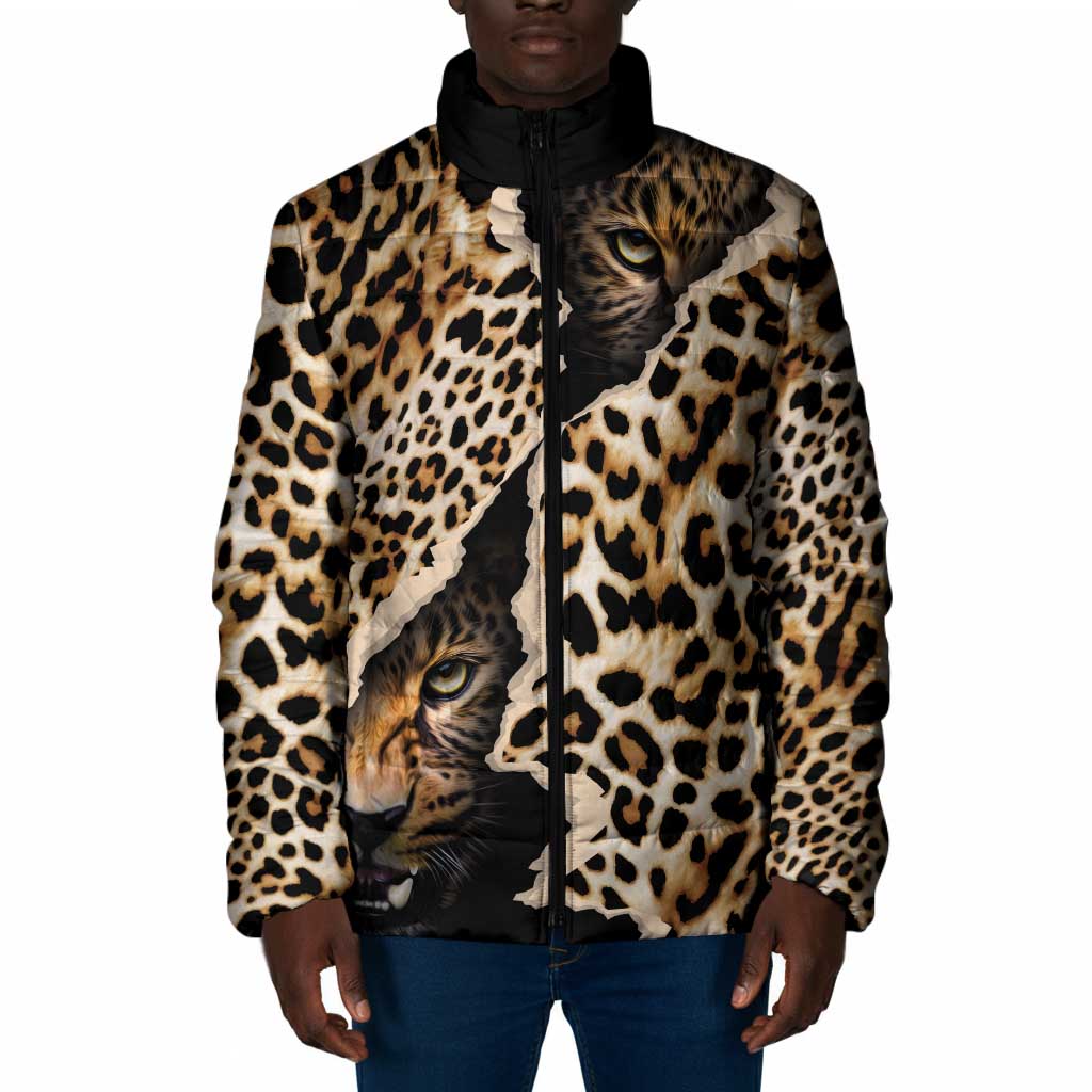 Africa Leopard Skin Pattern Padded Jacket Version 02