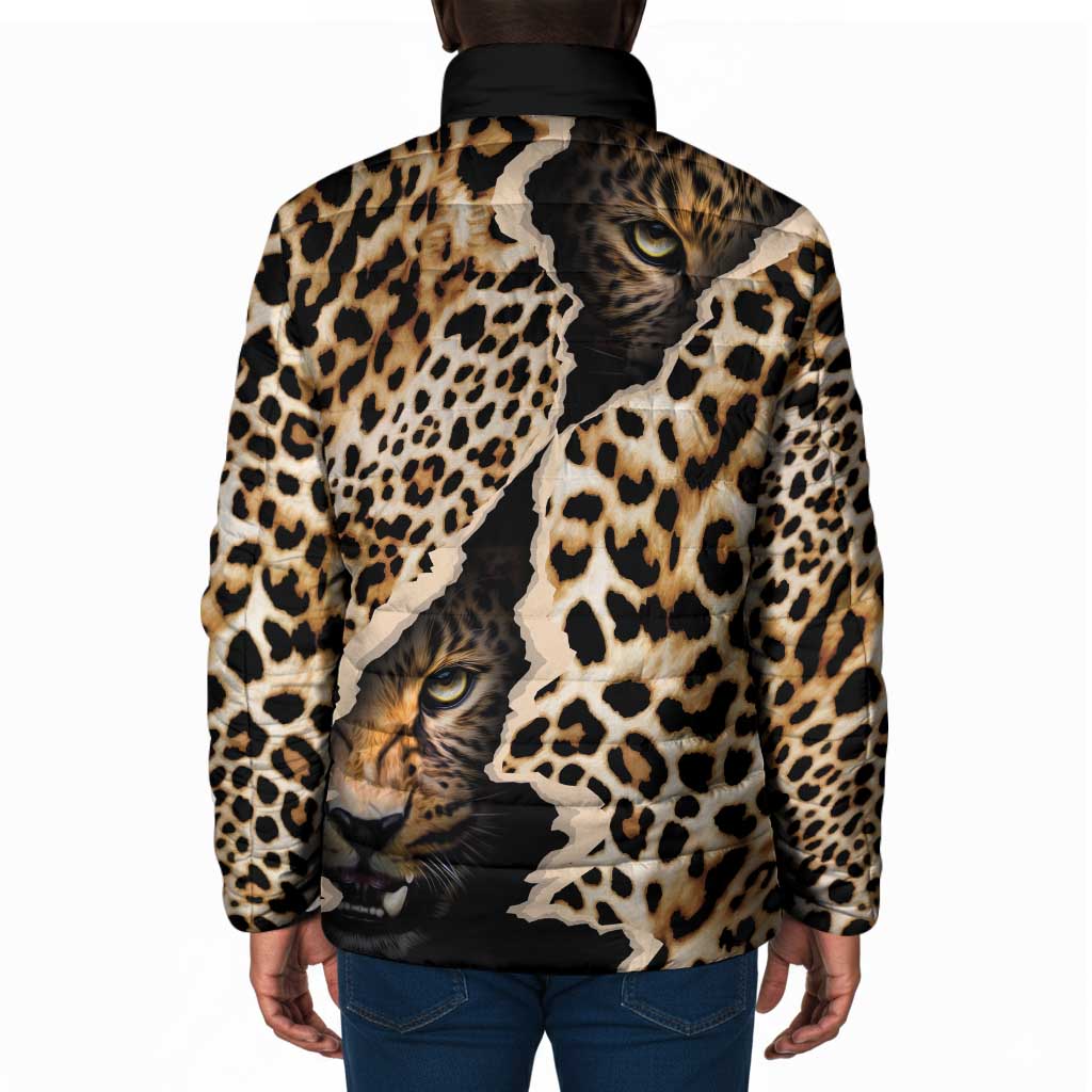 Africa Leopard Skin Pattern Padded Jacket Version 02