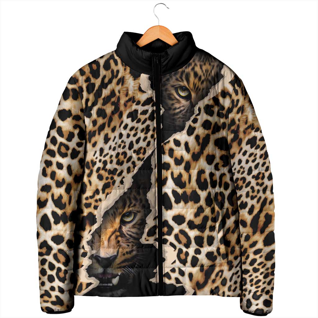 Africa Leopard Skin Pattern Padded Jacket Version 02