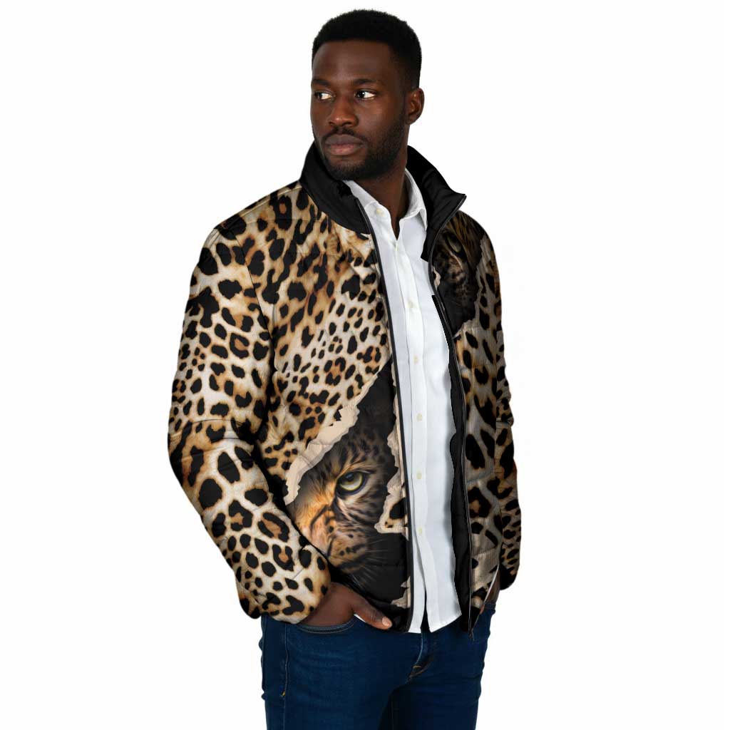 Africa Leopard Skin Pattern Padded Jacket Version 02
