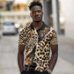 Afro Leopard Skin Pattern Polo Shirt Version 02