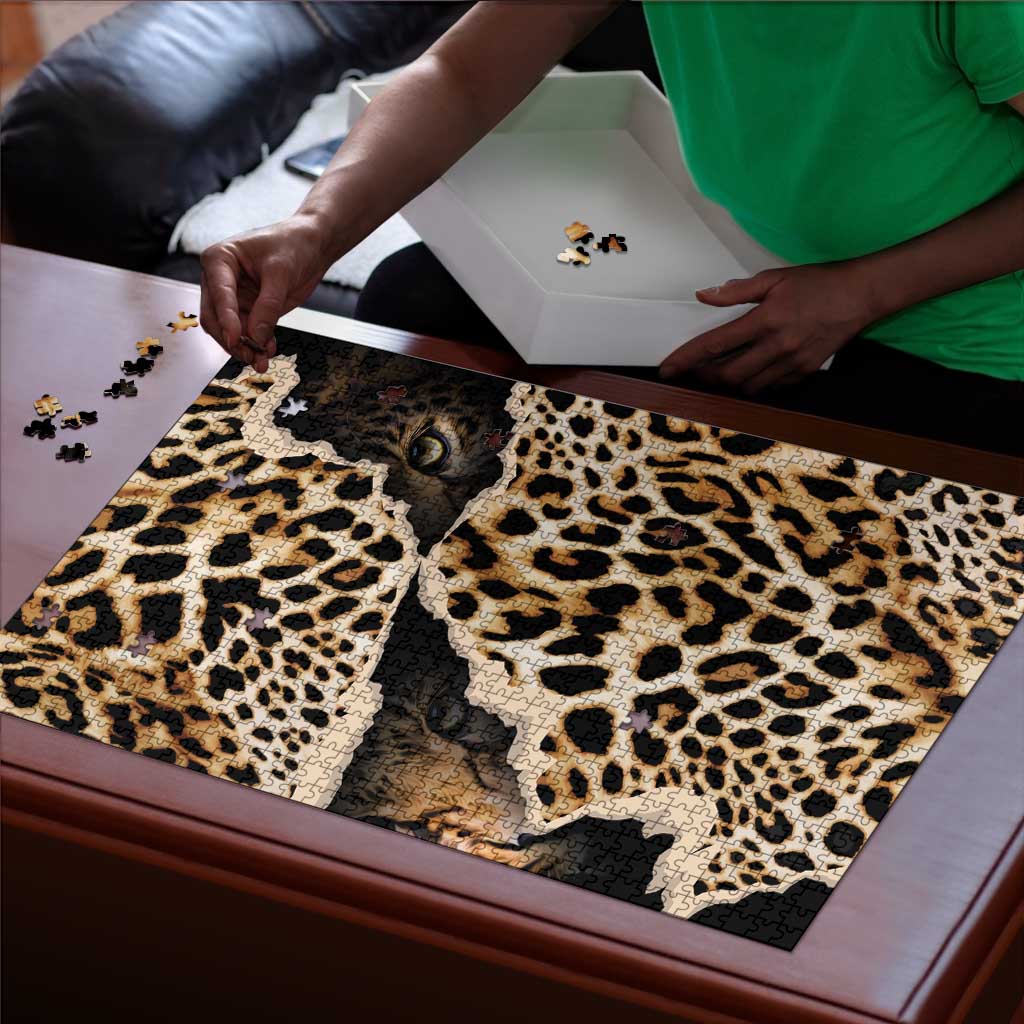 Africa Leopard Skin Pattern Puzzle Version 02