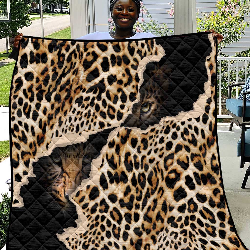 Afro Leopard Skin Pattern Quilt Version 02