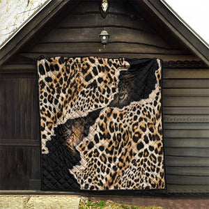 Afro Leopard Skin Pattern Quilt Version 02