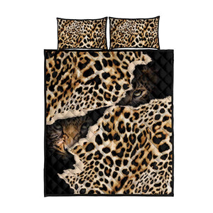 Afro Leopard Skin Pattern Quilt Bed Set Version 02