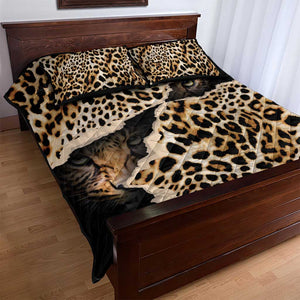 Afro Leopard Skin Pattern Quilt Bed Set Version 02