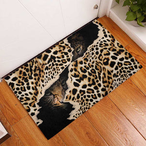 Afro Leopard Skin Pattern Rubber Doormat Version 02