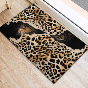 Afro Leopard Skin Pattern Rubber Doormat Version 02