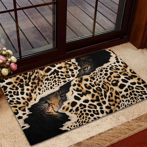 Afro Leopard Skin Pattern Rubber Doormat Version 02