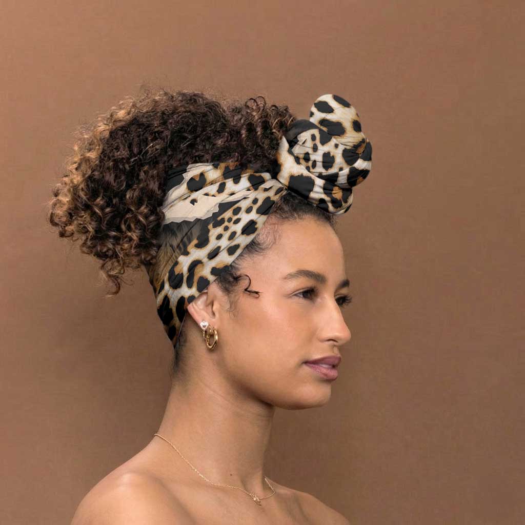 Africa Leopard Skin Pattern Simple Headwrap Version 02
