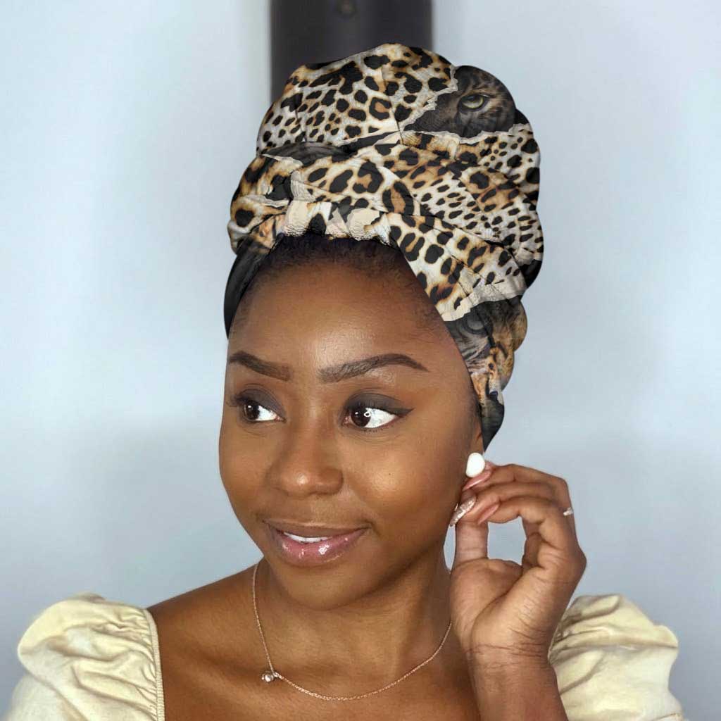 Africa Leopard Skin Pattern Simple Headwrap Version 02