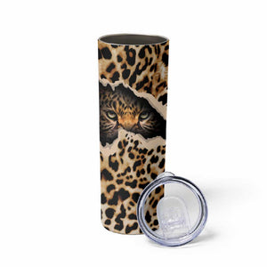 Afro Leopard Skin Pattern Skinny Tumbler Version 02