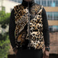 Africa Leopard Skin Pattern Sleeveless Puffer Jacket Version 02