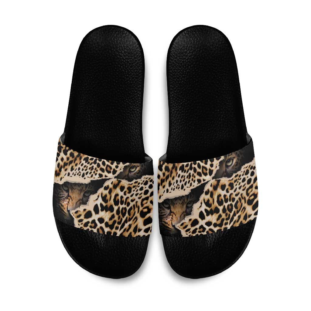 Africa Leopard Skin Pattern Slide Sandals Version 02