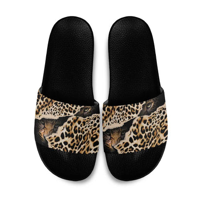 Africa Leopard Skin Pattern Slide Sandals Version 02