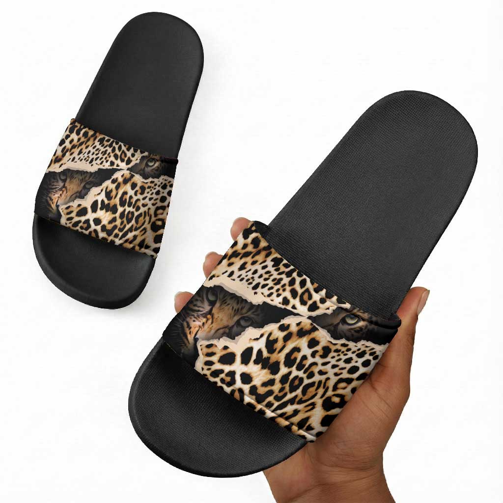 Africa Leopard Skin Pattern Slide Sandals Version 02