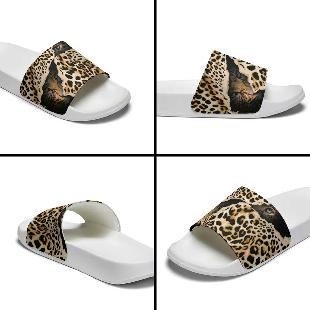 Africa Leopard Skin Pattern Slide Sandals Version 02