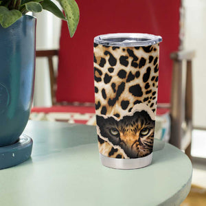 Afro Leopard Skin Pattern Tumbler Cup Version 02