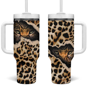 Afro Leopard Skin Pattern Tumbler With Handle Version 02