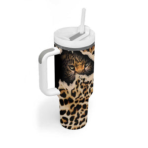 Afro Leopard Skin Pattern Tumbler With Handle Version 02