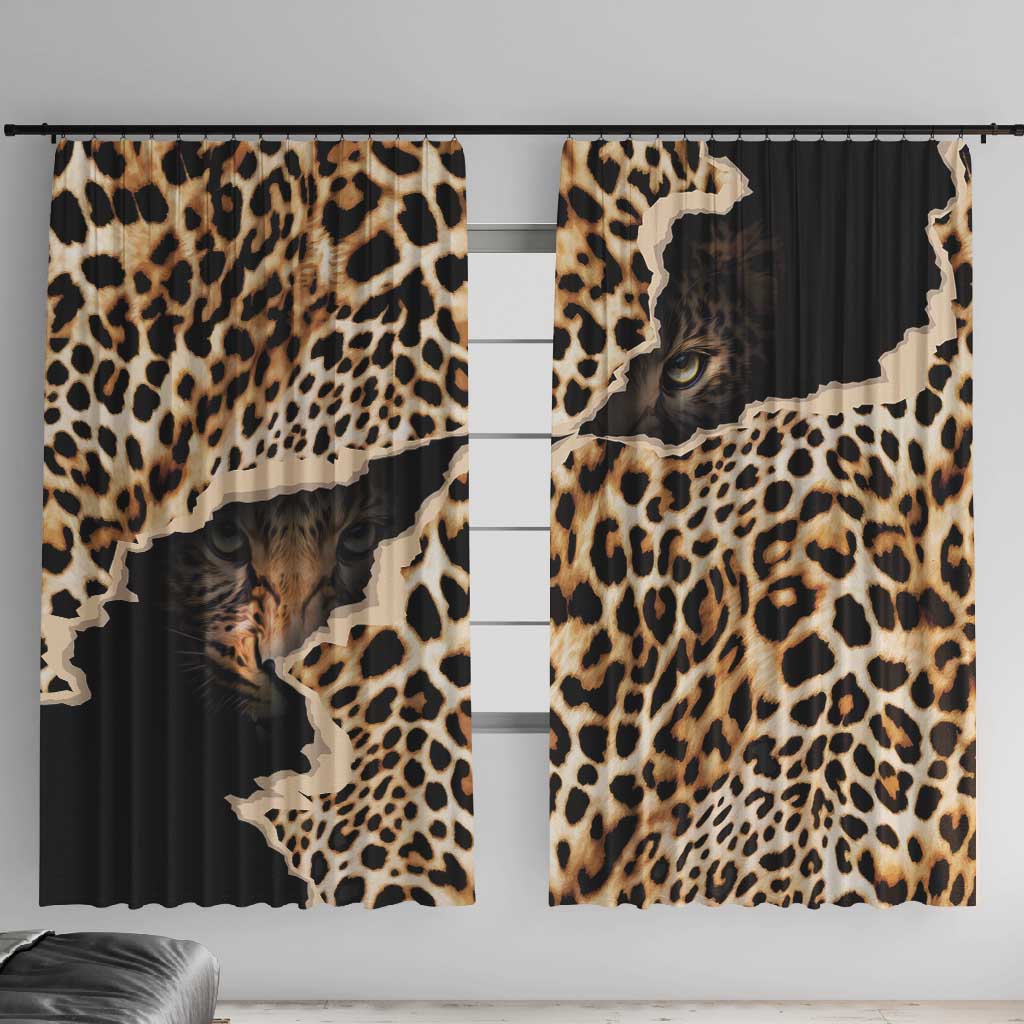 Afro Leopard Skin Pattern Window Curtain Version 02