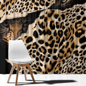 Afro Leopard Skin Pattern Window Curtain Version 02