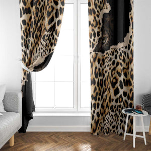 Afro Leopard Skin Pattern Window Curtain Version 02