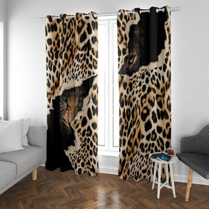 Afro Leopard Skin Pattern Window Curtain Version 02