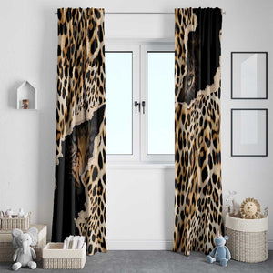 Afro Leopard Skin Pattern Window Curtain Version 02