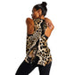 Afro Leopard Skin Pattern Women Racerback Tank Version 02
