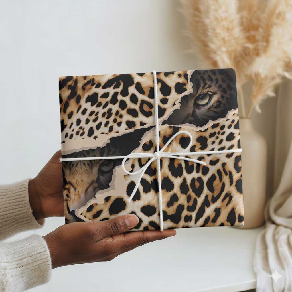 Africa Leopard Skin Pattern Wrapping Paper Version 02 - African Pride