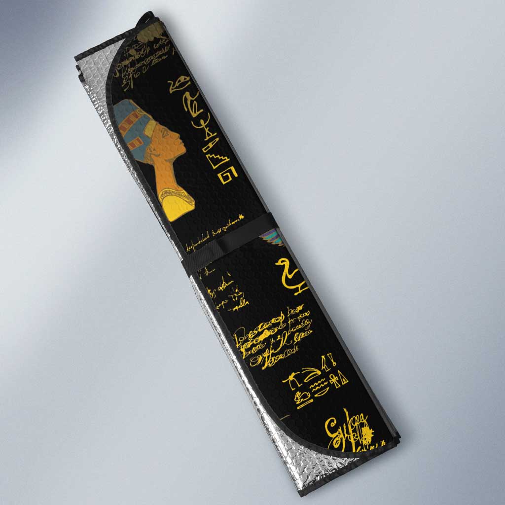 Ancient Egypt and Hieroglyphs Auto Sun Shade