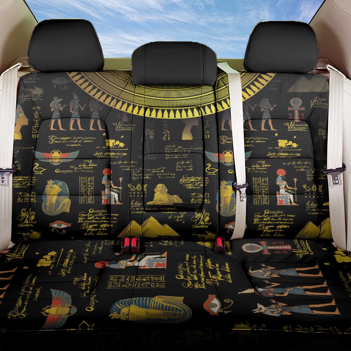 Ancient Egypt and Hieroglyphs Back Car Seat Cover